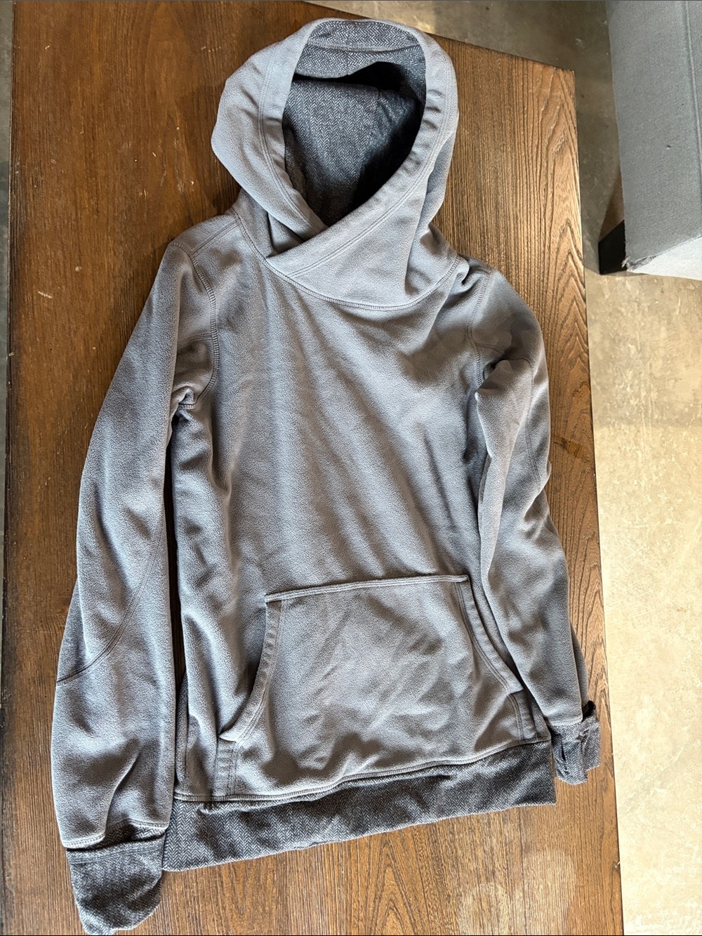 lululemon athletica women’s Hooded Zip-Up Sweater in Gray